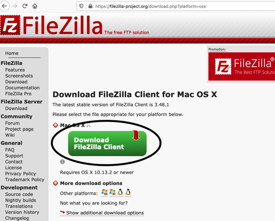 filezilla for mac os 10.4